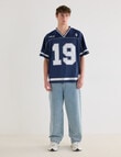 Licensed Star Wars Mando 19 Mech Crop Boxing Tee, Navy product photo View 03 S