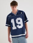 Licensed Star Wars Mando 19 Mech Crop Boxing Tee, Navy product photo View 05 S