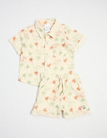 Teeny Weeny DINO ROAR AOP Muslin Set, 2-Piece, Yellow product photo