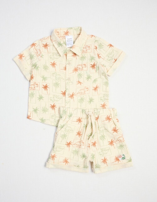 Teeny Weeny DINO ROAR AOP Muslin Set, 2-Piece, Yellow product photo