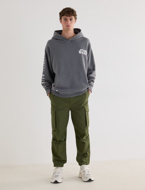 Licensed Star Wars Millennium Falcon Acid Hoodie, Grey product photo View 03 L