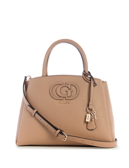 Guess Isola 3 Compartment Satchel Bag, Beige product photo View 02 L