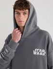Licensed Star Wars Millennium Falcon Acid Hoodie, Grey product photo View 05 S