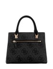 Guess Noelle II Small Multi Compartment Satchel Bag, Coal Logo product photo View 03 S