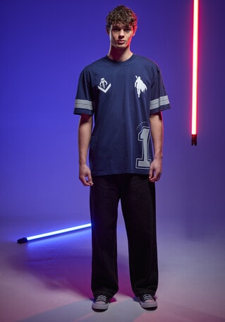 Licensed Mandalorian 19 Sport Tee, Navy product photo