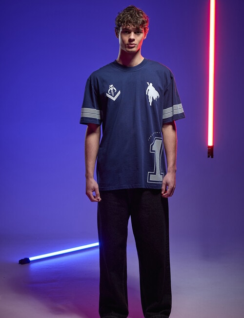 Licensed Star Wars Mandalorian 19 Sport Tee, Navy product photo