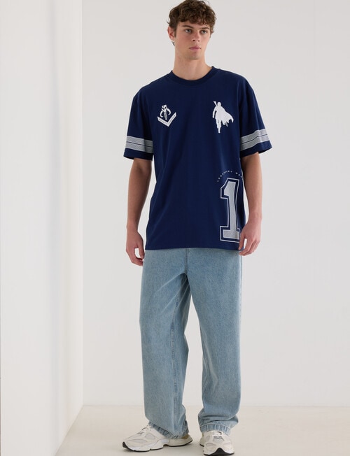 Licensed Star Wars Mandalorian 19 Sport Tee, Navy product photo View 03 L