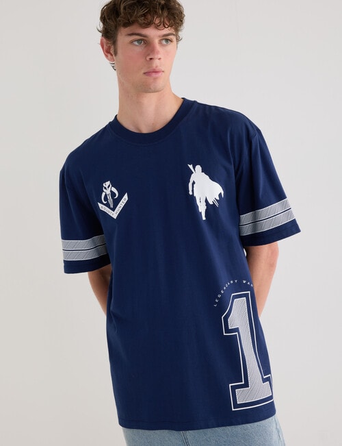 Licensed Star Wars Mandalorian 19 Sport Tee, Navy product photo View 04 L