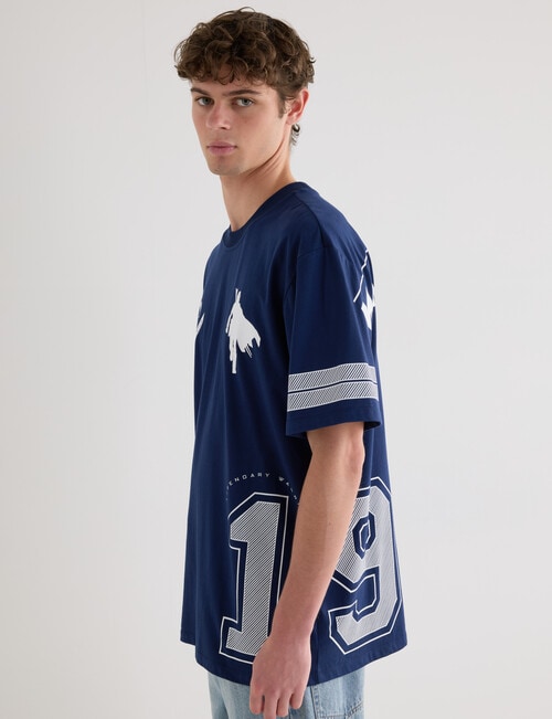 Licensed Star Wars Mandalorian 19 Sport Tee, Navy product photo View 05 L