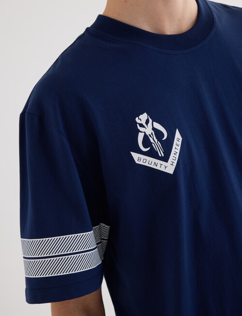 Licensed Star Wars Mandalorian 19 Sport Tee, Navy product photo View 06 L