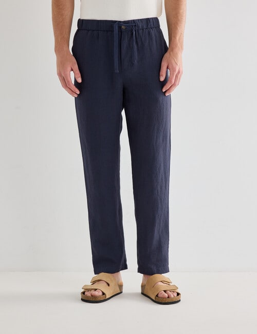 Gasoline Linen Pant, Navy product photo