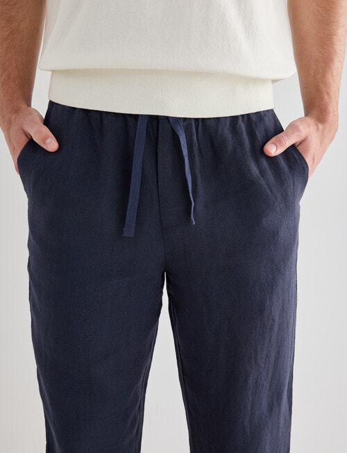 Gasoline Linen Pant, Navy product photo View 04 L