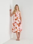 Zest Linen Printed Midi Dress, Pink Print product photo View 03 S