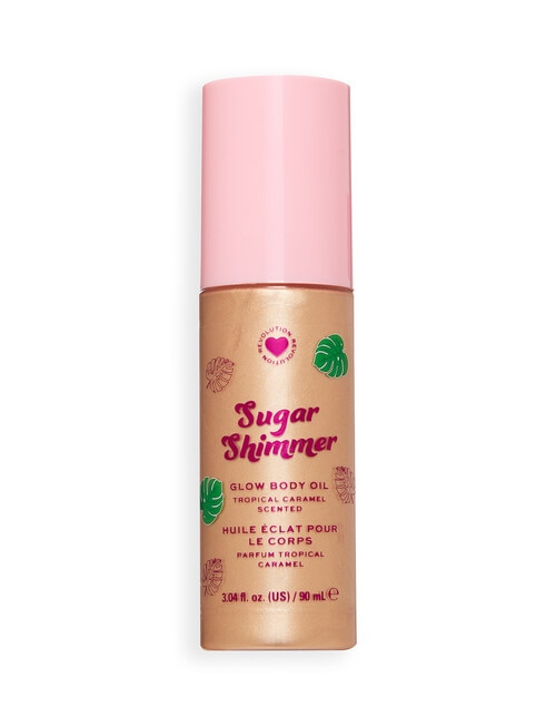 Revolution I Heart I Heart Revolution Tropical Caramel Glow Body Oil Sugar Shimmer Gold product photo