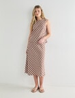 Zest Linen Bias Cut Top, Cinnamon Check product photo View 03 S