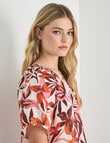 Zest Linen Raglan Top, Floral Print product photo View 05 S