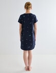 Zest Sleep T-Shirt Nightie, Navy Meadow, 8-18 product photo View 02 S