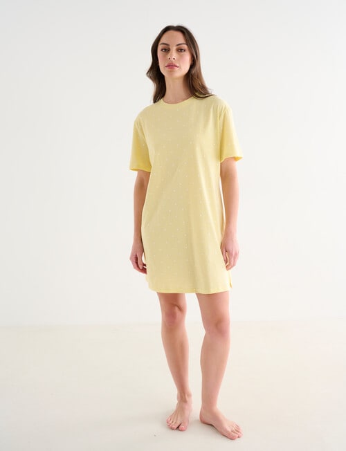 Zest Sleep T-Shirt Nightie, Lemon Hearts, 8-18 product photo View 03 L