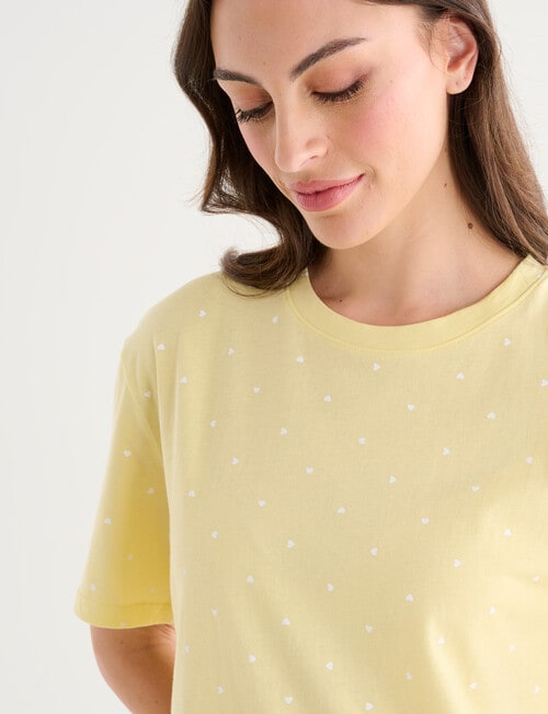 Zest Sleep T-Shirt Nightie, Lemon Hearts, 8-18 product photo View 04 L