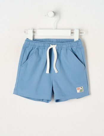 Teeny Weeny Dino Roar Short Rugby Denim, Denim Blue product photo