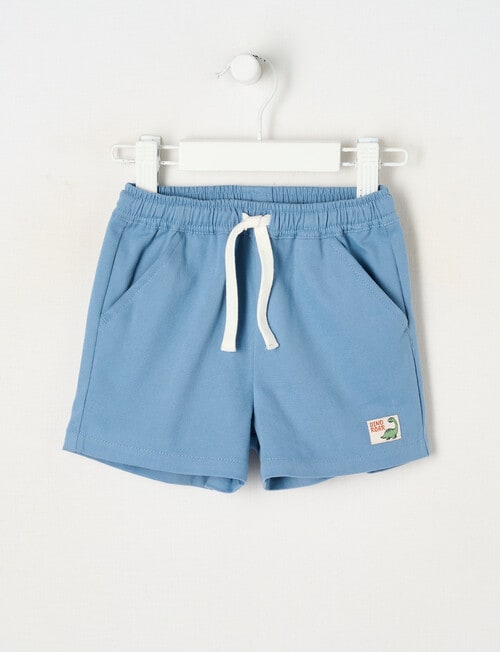 Teeny Weeny Dino Roar Short Rugby Denim, Denim Blue product photo