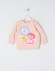 Teeny Weeny Strawberry Fields Play Sweatshirt, Pink product photo