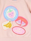 Teeny Weeny Strawberry Fields Play Sweatshirt, Pink product photo View 02 S