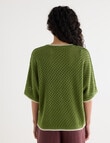 Zest Mesh Knitwear Jumper, Green product photo View 02 S