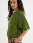 Zest Mesh Knitwear Jumper, Green product photo View 04 S