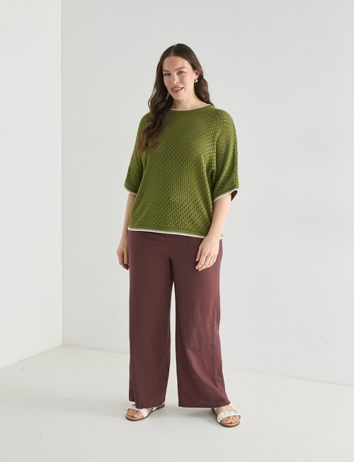 Zest Mesh Knitwear Jumper, Green product photo View 13 L
