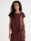 Zest Linen Blend Draw Hem Top, Andorra product photo