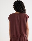 Zest Linen Blend Draw Hem Top, Andorra product photo View 02 S