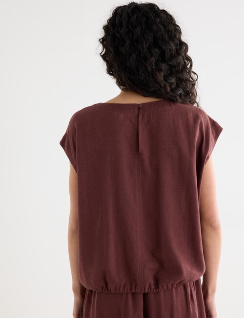 Zest Linen Blend Draw Hem Top, Andorra product photo View 02 L