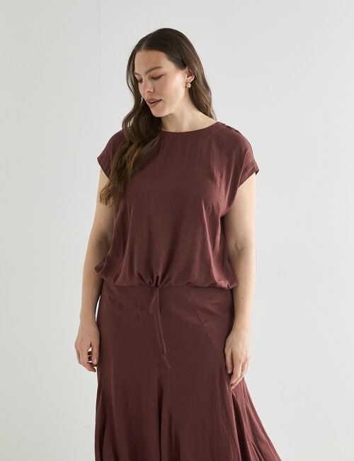 Zest Linen Blend Draw Hem Top, Andorra product photo View 12 L