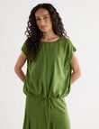 Zest Linen Blend Draw Hem Top, Cactus product photo