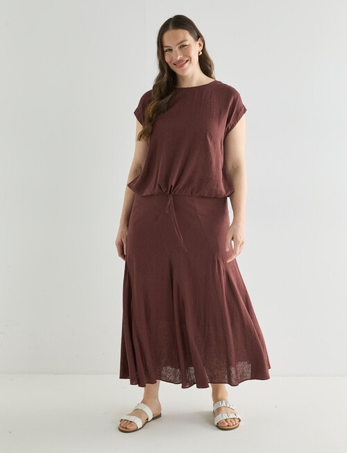 Zest Linen Blend Swirl Maxi Skirt, Andorra product photo View 12 L