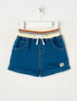 Teeny Weeny Dino Roar Short Denim, Denim Blue product photo
