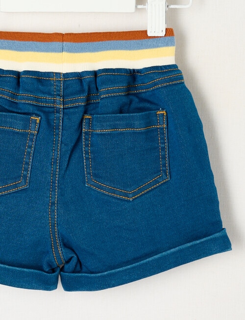 Teeny Weeny Dino Roar Short Denim, Denim Blue product photo View 03 L