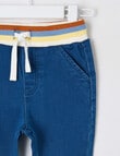 Teeny Weeny Dino Roar Denim Jogger, Denim Blue product photo View 02 S