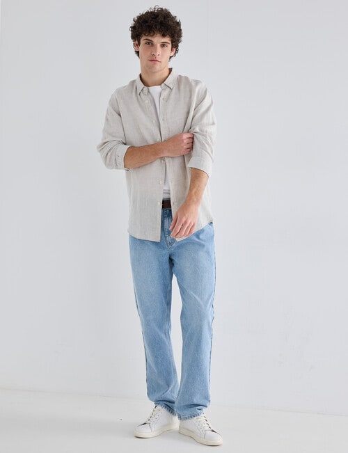 Gasoline Linen Shirt, Natural product photo View 03 L