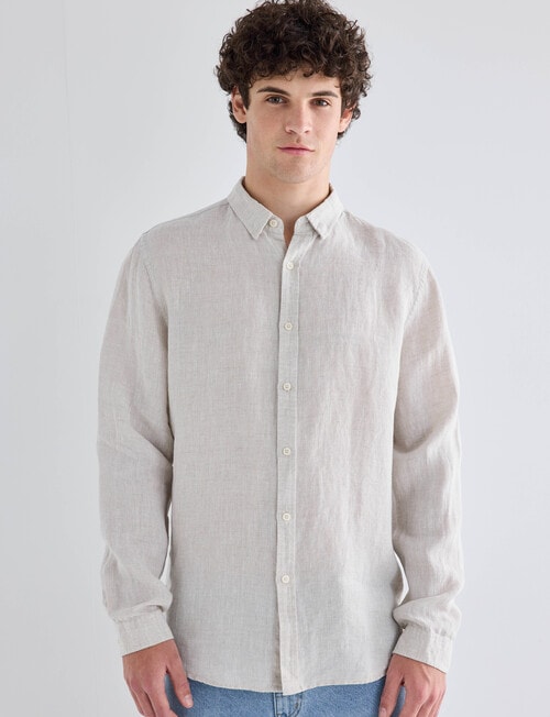 Gasoline Linen Shirt, Natural product photo View 05 L