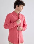Gasoline Linen Shirt, Faded Red product photo