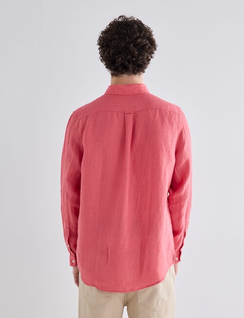 Gasoline Linen Shirt, Faded Red product photo View 02 L