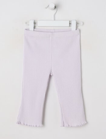 Teeny Weeny Strawberry Fields Play Rib Flare Legging, Lilac product photo