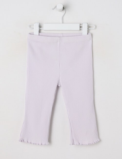 Teeny Weeny Strawberry Fields Play Rib Flare Legging, Lilac product photo