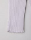 Teeny Weeny Strawberry Fields Play Rib Flare Legging, Lilac product photo View 02 S
