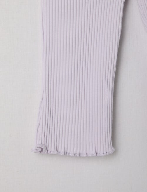 Teeny Weeny Strawberry Fields Play Rib Flare Legging, Lilac product photo View 02 L