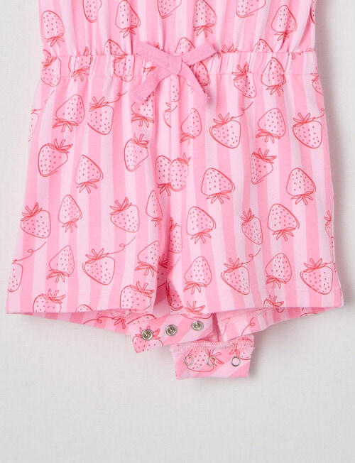 Teeny Weeny Strawberry Fields Play Romper, Pink product photo View 03 L