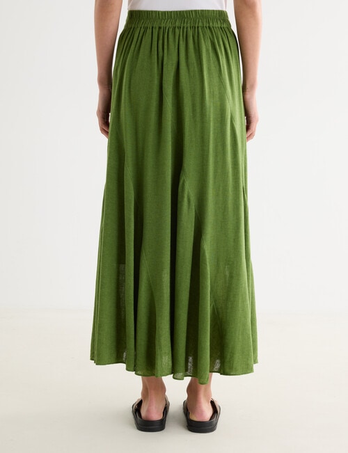 Zest Linen Blend Swirl Maxi Skirt, Cactus product photo View 02 L