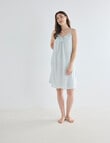 Whistle Sleep Strappy Nightie, Aqua Stripe product photo View 03 S